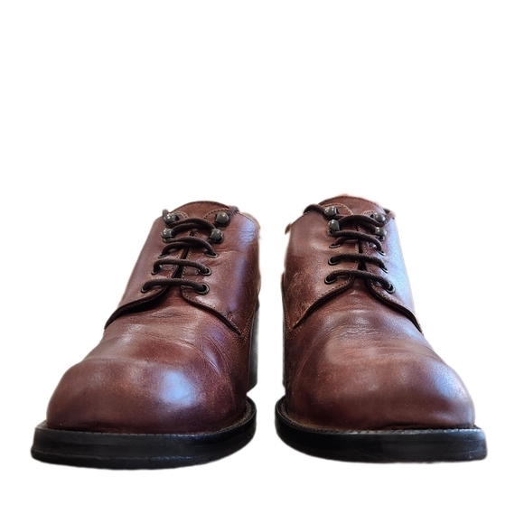 VINTAGE GUESS Marciano distressed Leather Bootie boots, Whiskey Brown, Women's 7 - Picture 4 of 6